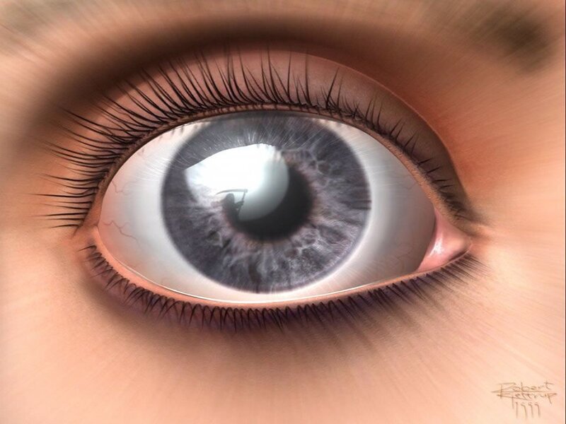 close-up of a human eye