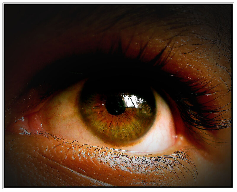 close-up of a human eye