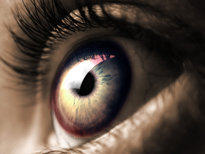 close-up of a human eye