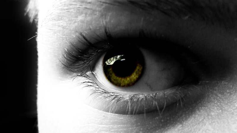 close-up of a human eye