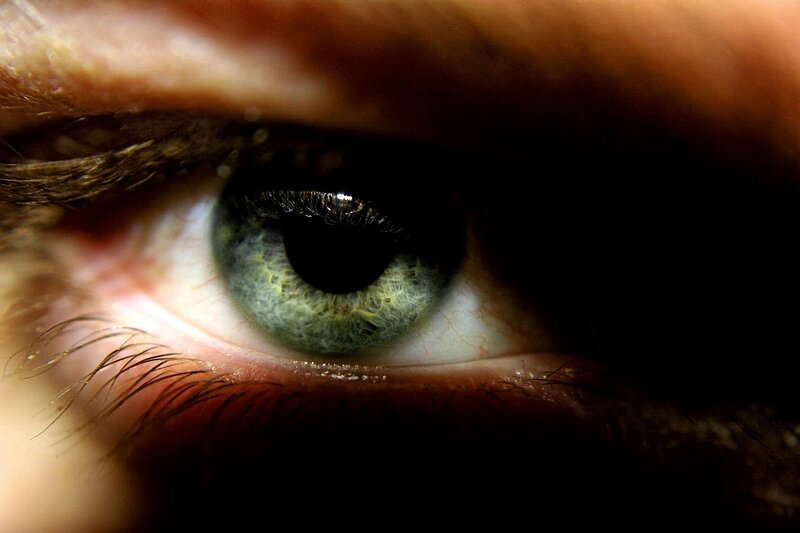 close-up of a human eye
