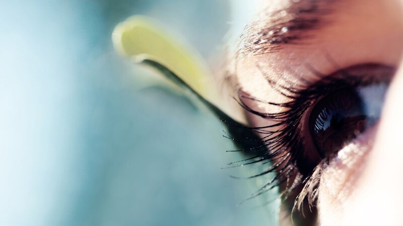 close-up of a human eye