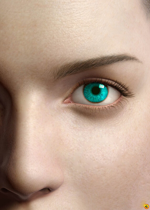 close-up of a human eye