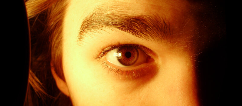 close-up of a human eye
