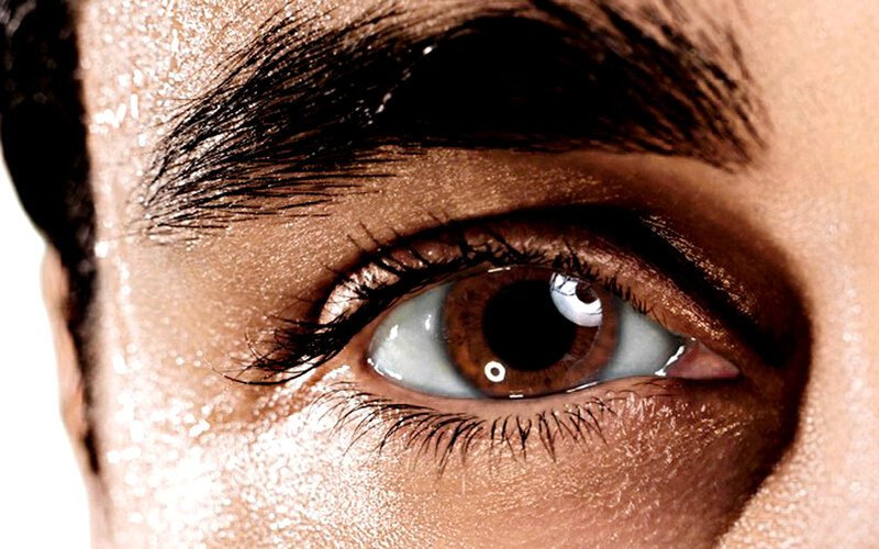 close-up of a human eye