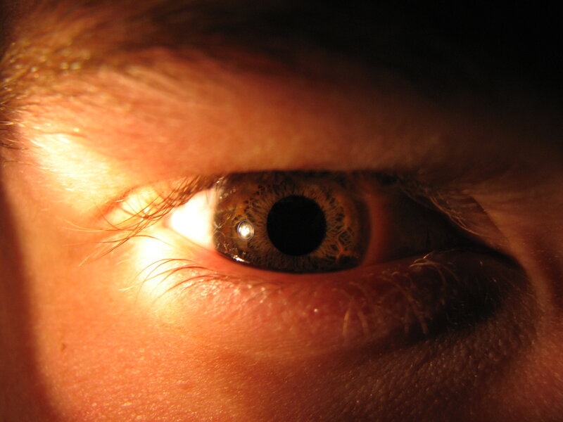 close-up of a human eye