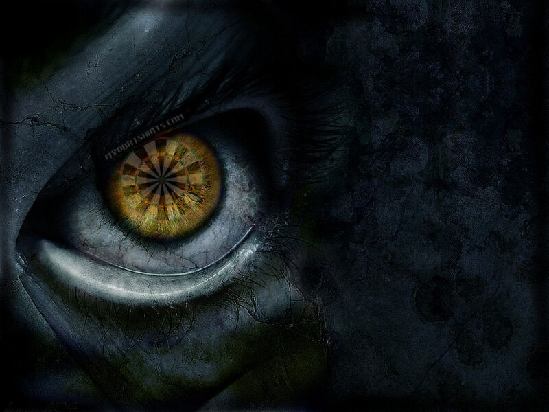 Close-up of a Human Eye — Black, Dark