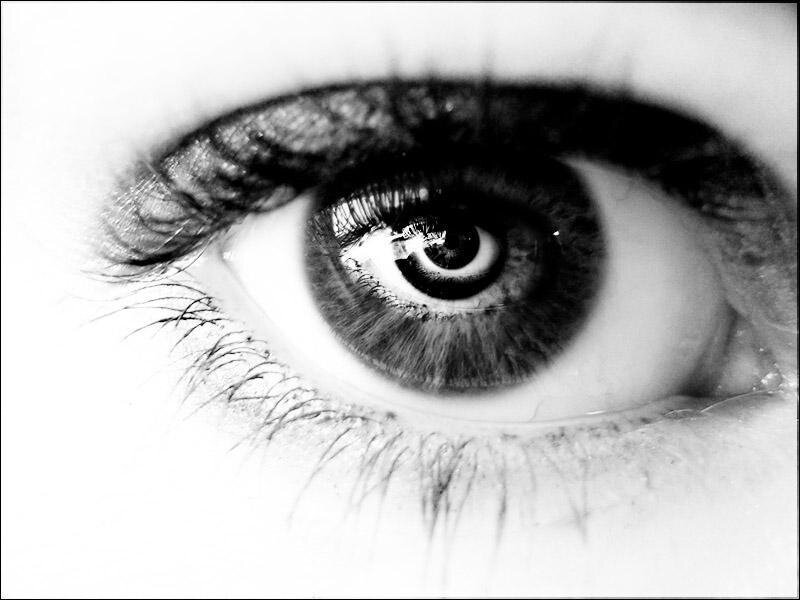 Close-up of a Human Eye — Black