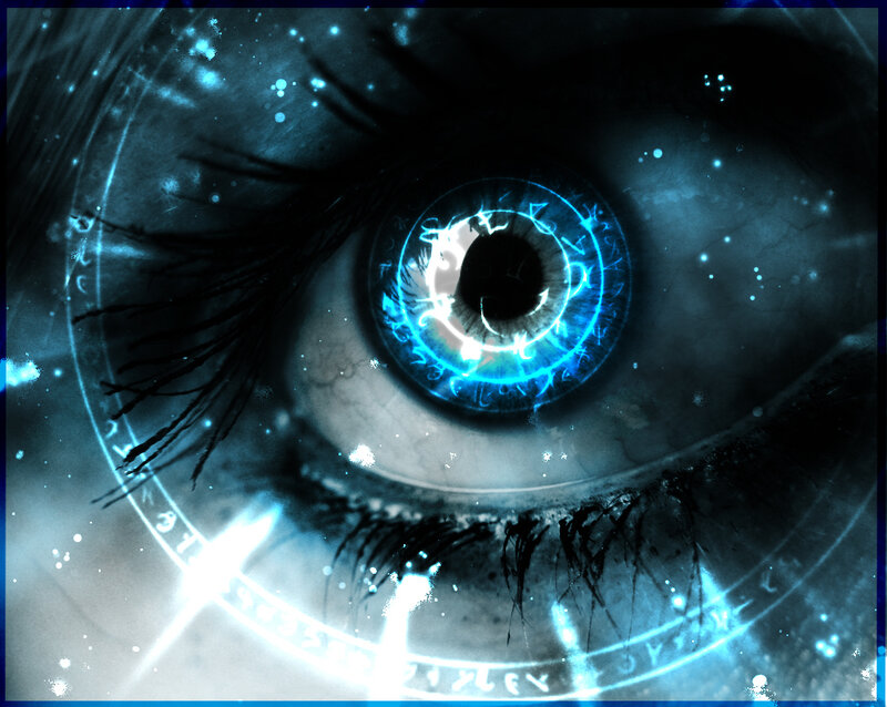 Close-up of a Human Eye — Blue, Mystical