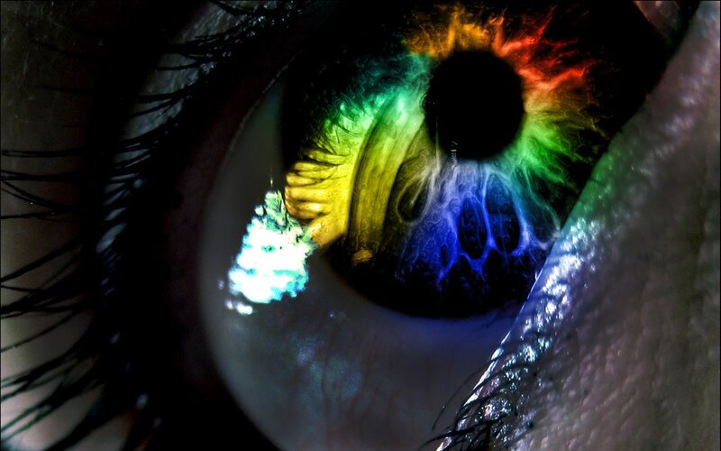 Close-up of a Human Eye — Green, Dramatic, Digital Art