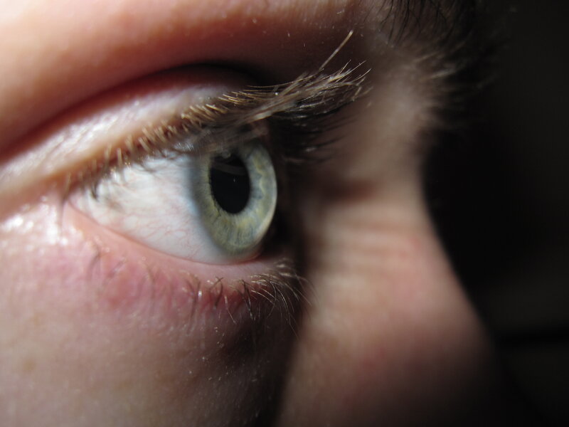 Close-up of a Human Eye — Green, Intense, Photograph