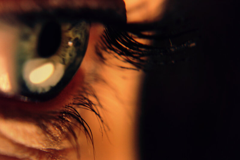 Close-up of a Human Eye — Orange