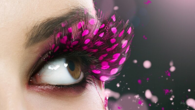 Close-up of a Human Eye — Pink