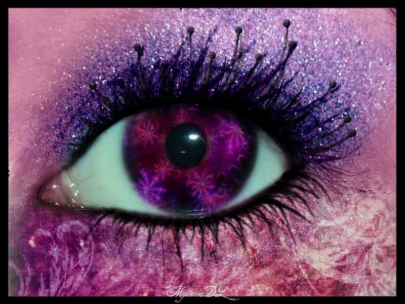 Close-up of a Human Eye — Purple, Dramatic, Digital Art