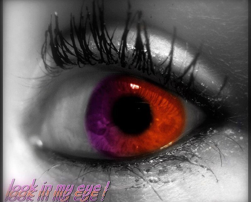 Close-up of a Human Eye — Red, Dramatic, Photograph