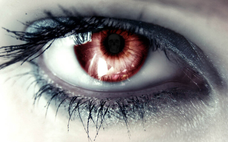 Close-up of a Human Eye — White, Dramatic, Digital Art