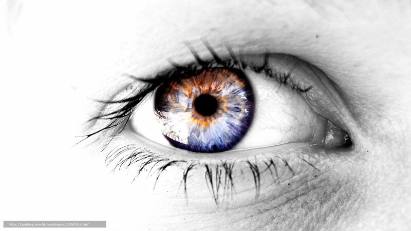 Close-up of a Human Eye — White, Dramatic