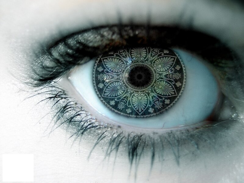 Close-up of a Human Eye — White