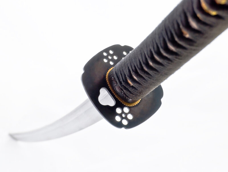 Close-up of a Japanese sword