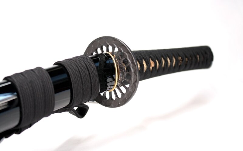 Close-up of a katana sword