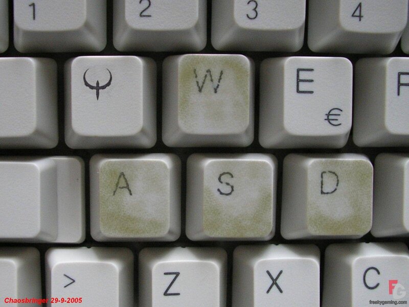 close-up of a keyboard with custom keycaps