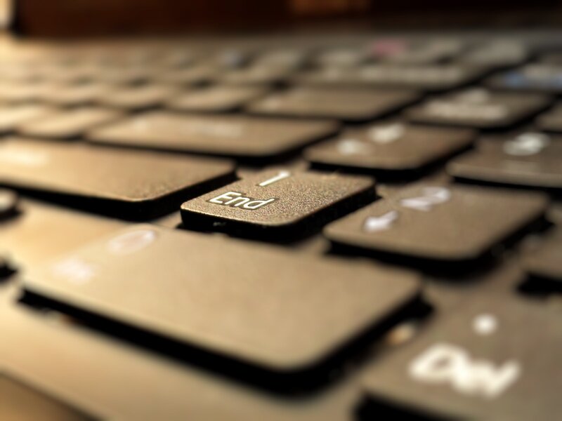 Close-up of a laptop keyboard