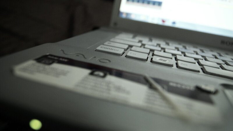 Close-up of a laptop keyboard