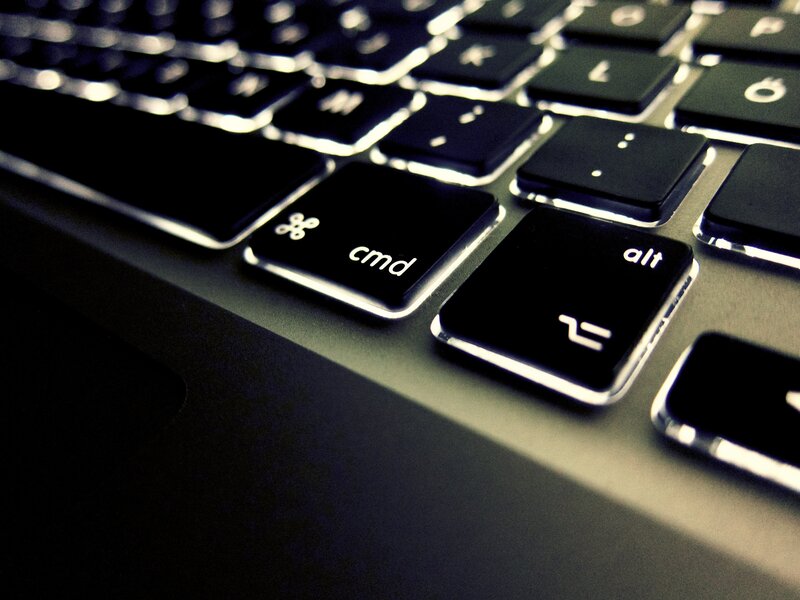 close-up of a laptop keyboard