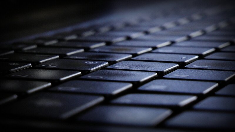 close-up of a laptop keyboard