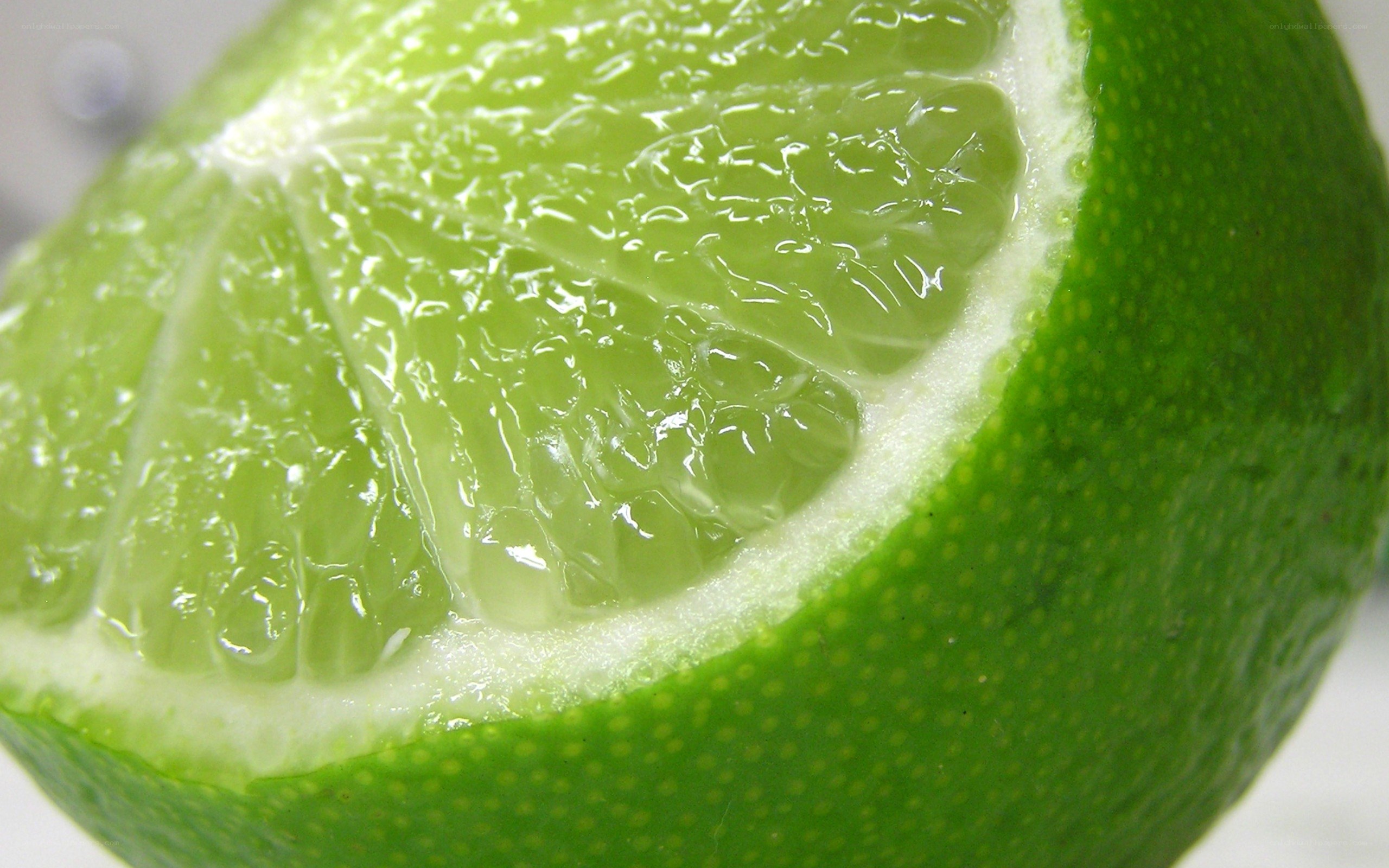 close-up of a lime slice