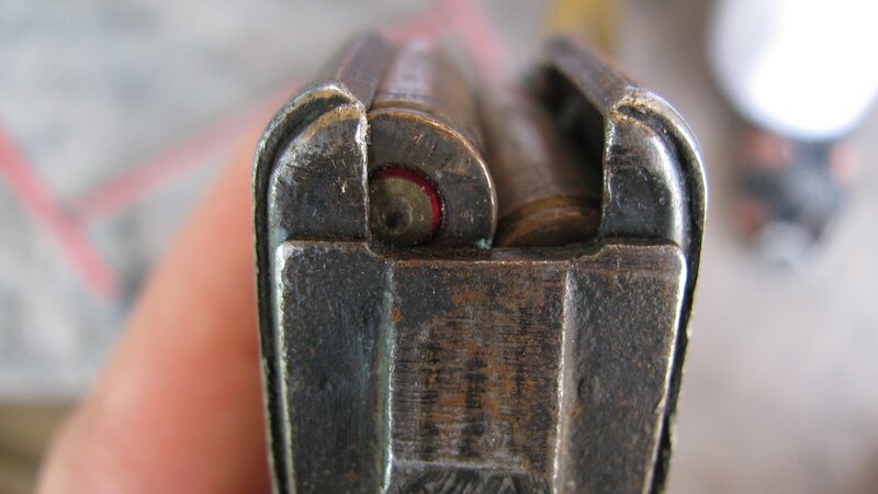 close-up of a loaded magazine