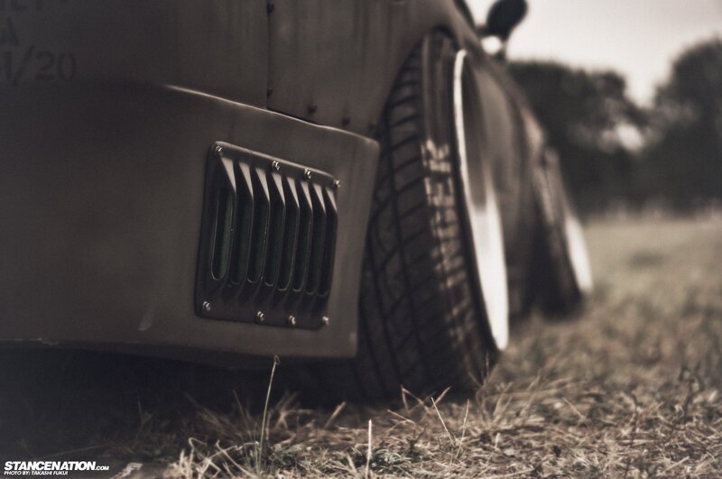 close-up of a lowered car