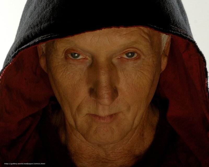 close-up of a man in a hood