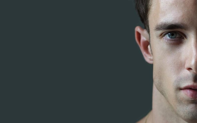 close-up of a man's face