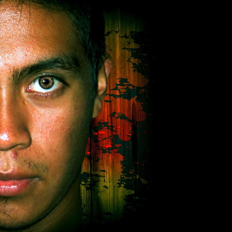 close-up of a man's face