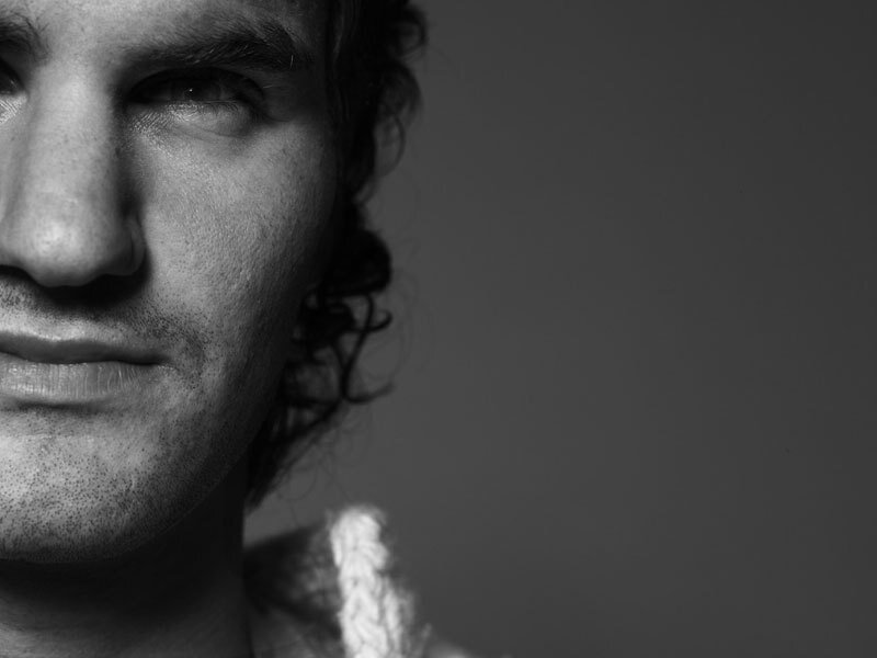 close-up of a man's face