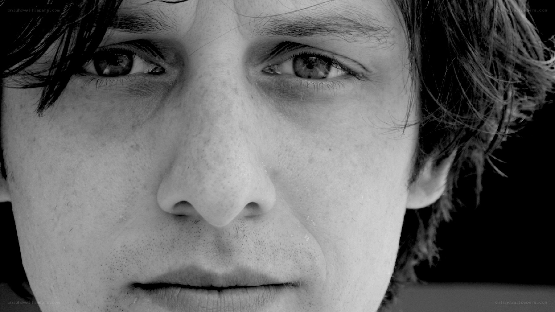 close-up of a man's face