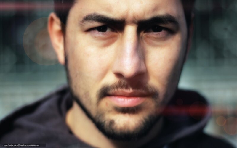 close-up of a man's face