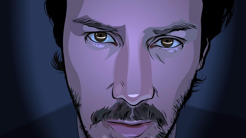 close-up of a man's face