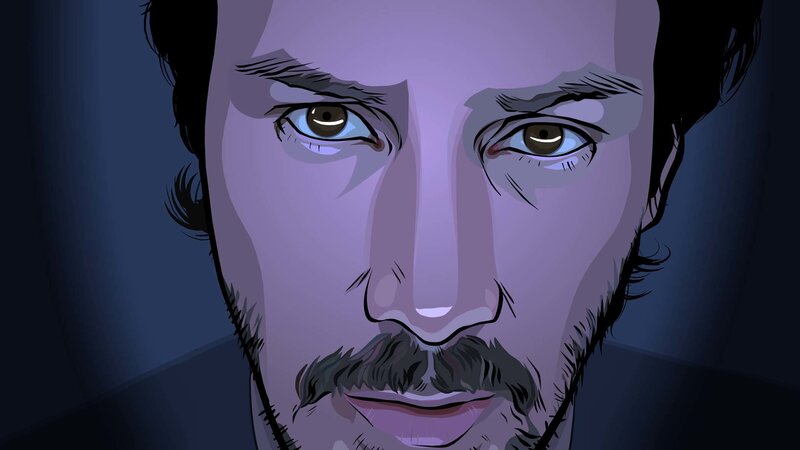 close-up of a man's face