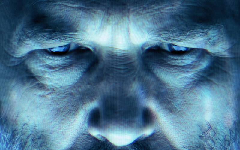 close-up of a man's face