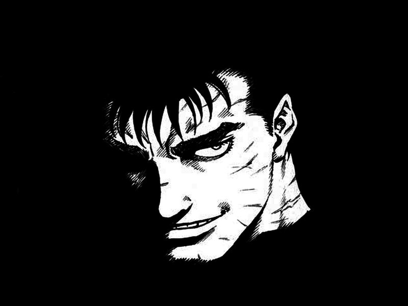 Close-up of a Man's Face — Black, Dramatic, Manga, Hair
