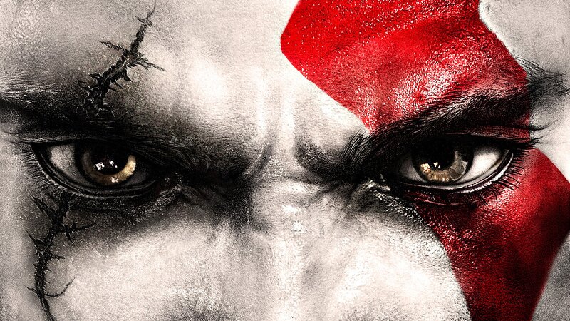Close-up of a Man's Face — Black, Intense, Dramatic, Digital Art