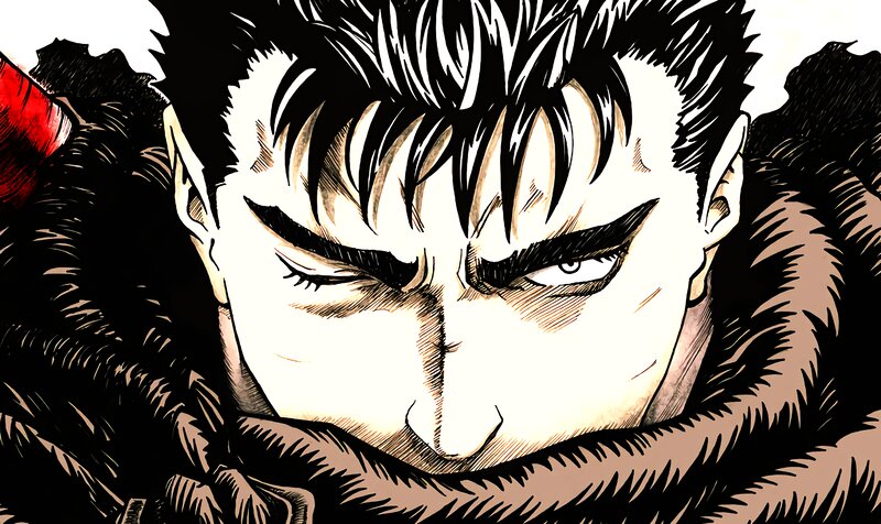 Close-up of a Man's Face — Black, Intense