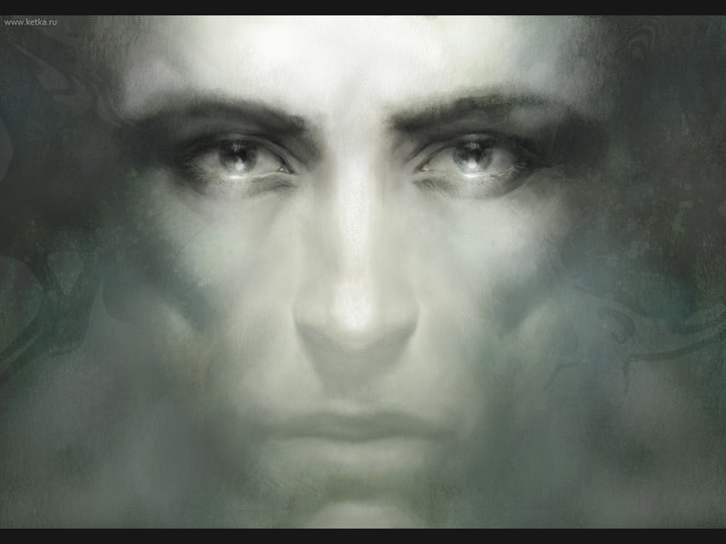 Close-up of a Man's Face — Gray