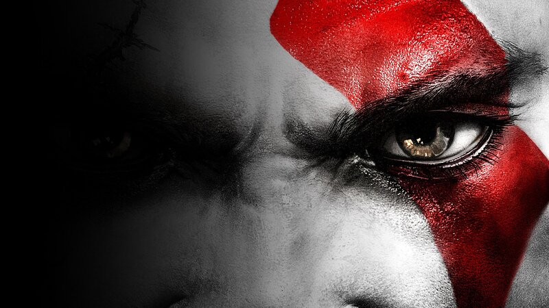 Close-up of a Man's Face — Red, Dramatic, Digital Art