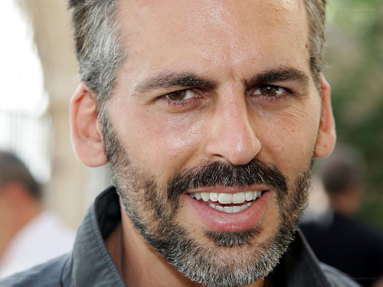 close-up of a man smiling