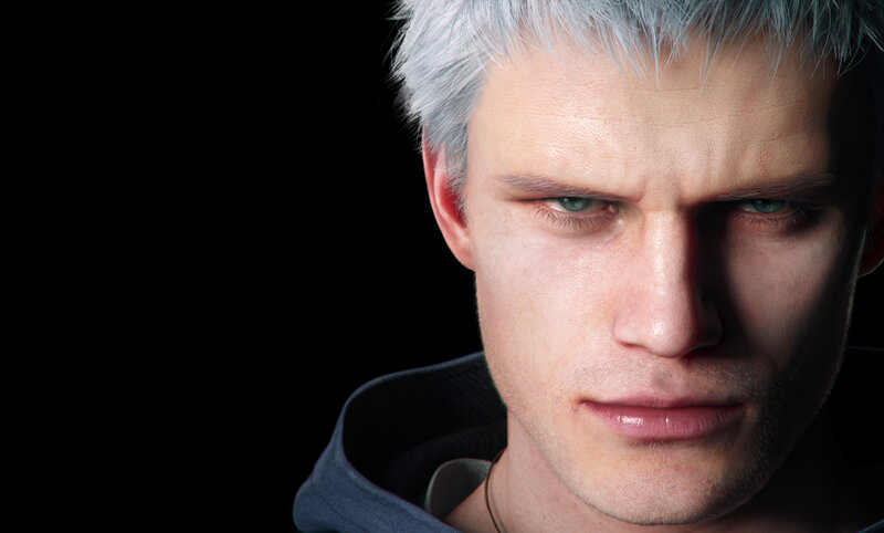 Close-up of a Man — White
