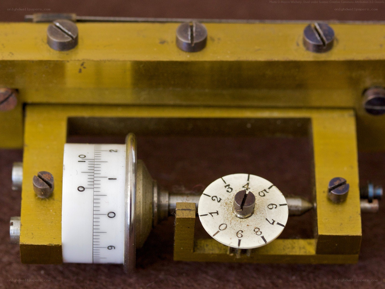 Close-up of a measuring device