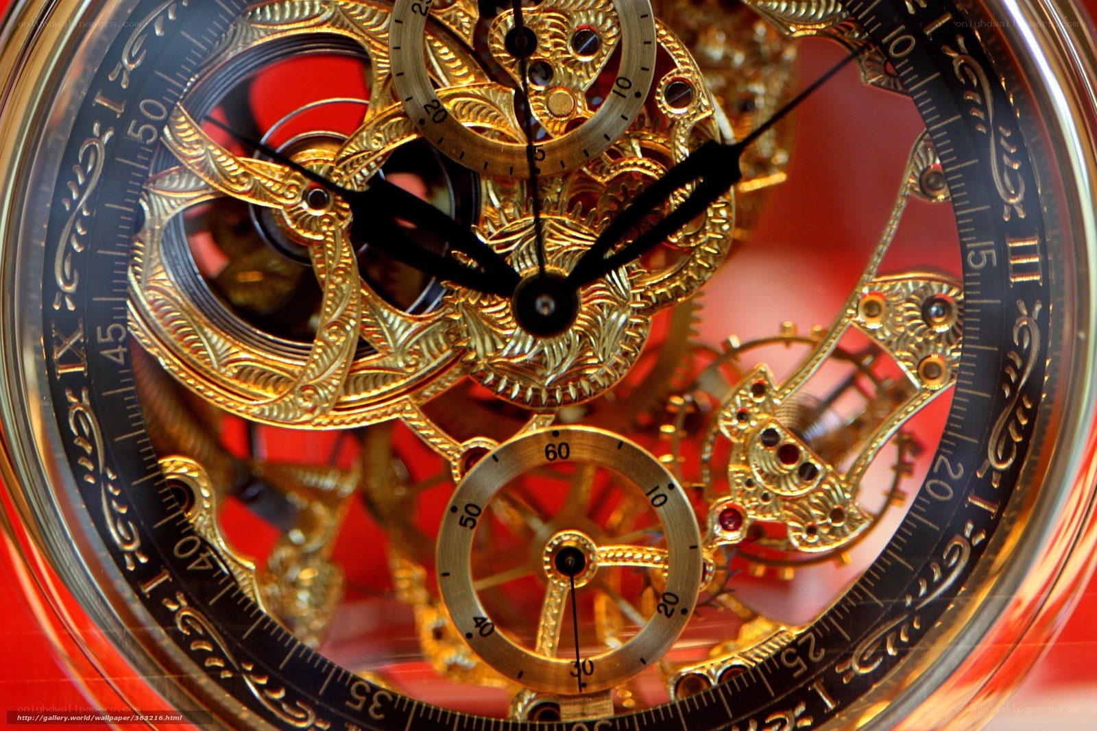 Close-up of a mechanical watch